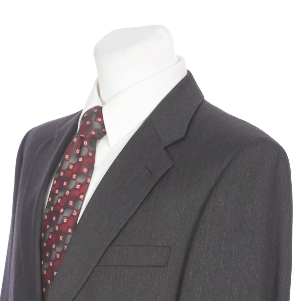 Albert Nipon Charcoal Gray Brown Stripe Sport Coat